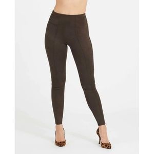 Spanx Faux Suede Jeggings Chocolate Large